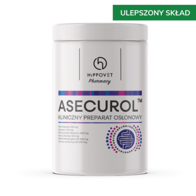 Hippovet Pharmacy Asecurol 1 kg – Kliniczny preparat osłonowy dla koni, ochrona jelit w trakcie i po leczeniu, na wrzody