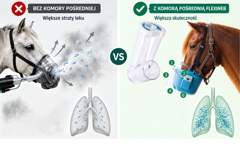 Nebulizacja koni komora pośrednia